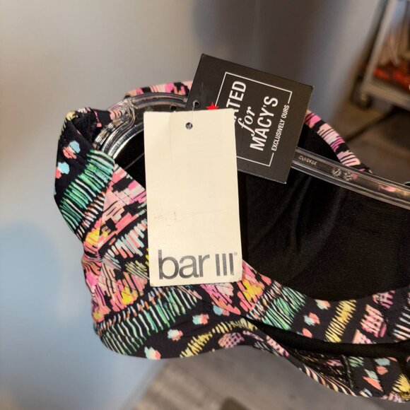 NEW XS Bar III Neon Tribal Printed Underwire Midkini Top - Picture 5 of 5